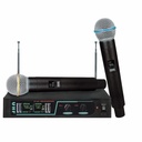 Microfono EW-300X inalambrico VHF con base doble de 110V